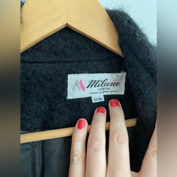 Vintage 80s Wool/Mohair Blend Button-up Jacket - M-XL - Picture 2 of 7